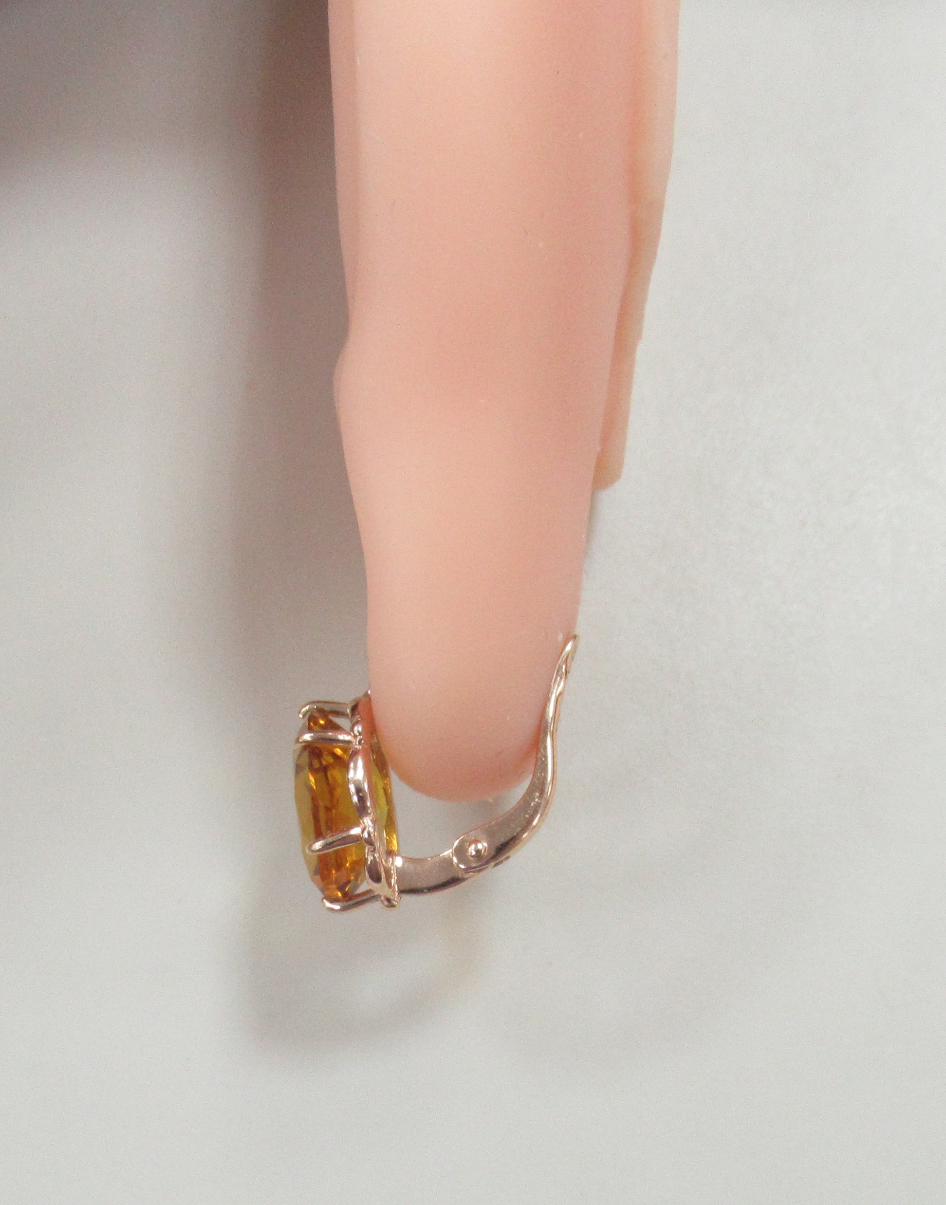 Серебряные серьги с цитринами